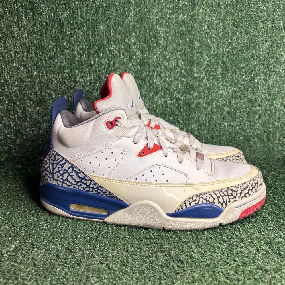 Jordan Son of Mars Low True Blue‎ Elephant Print Basketball Shoes White Mens 10